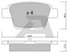 AISIN BPPE-2005 Brake Pad Set, disc brake